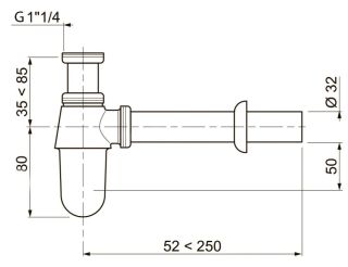 Сифон для раковины Paini Roma 02CR849L хром